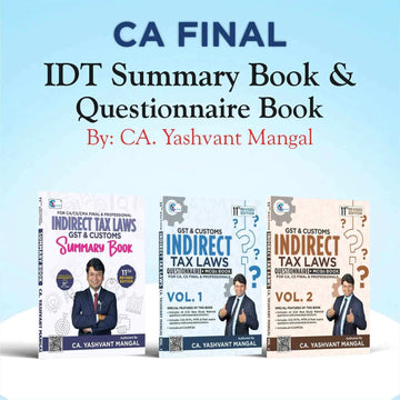 CA FINAL IDT Summary + Questionnaire Book (11th Edition) Combo by CA Yashvant Mangal For May 25 & Nov. 25
