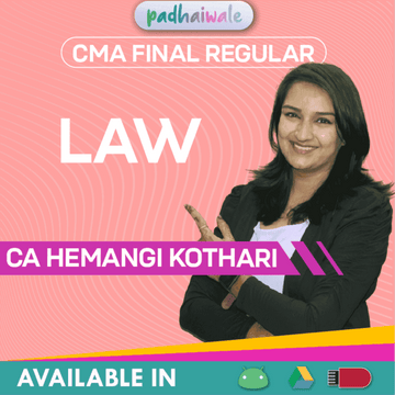 CMA Final Corporate and Economic Laws Regular Batch by CA Hemangi Kothari