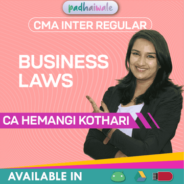 CMA Inter Business Laws and Ethics Regular Batch by CA Hemangi Kothari