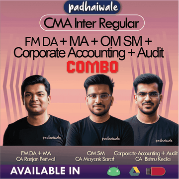 CMA Inter Group 2 All Subjects Combo Regular Batch by CA Ranjan Periwal, CA Mayank Saraf, and CA Bishnu Kedia