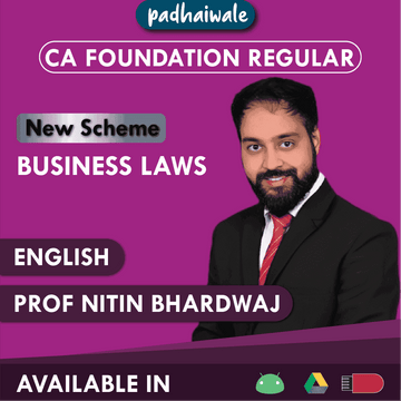 CA Foundation Business Laws Regular Batch New Scheme by Prof Nitin Bhardwaj