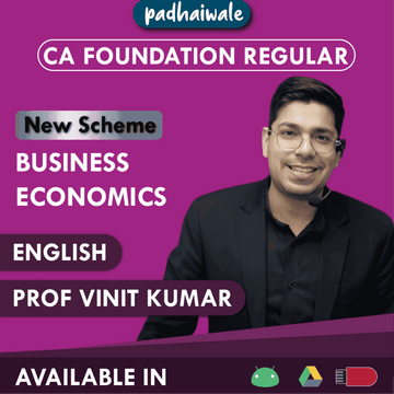 CA Foundation Business Economics Regular Batch New Scheme by Prof Vinit Kumar