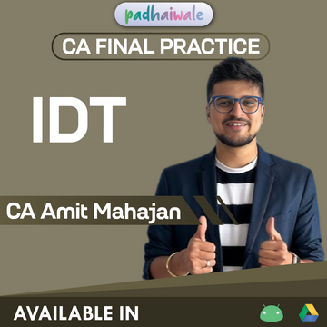 CA Final Indirect Tax (IDT) Practice Batch by CA Amit Mahajan