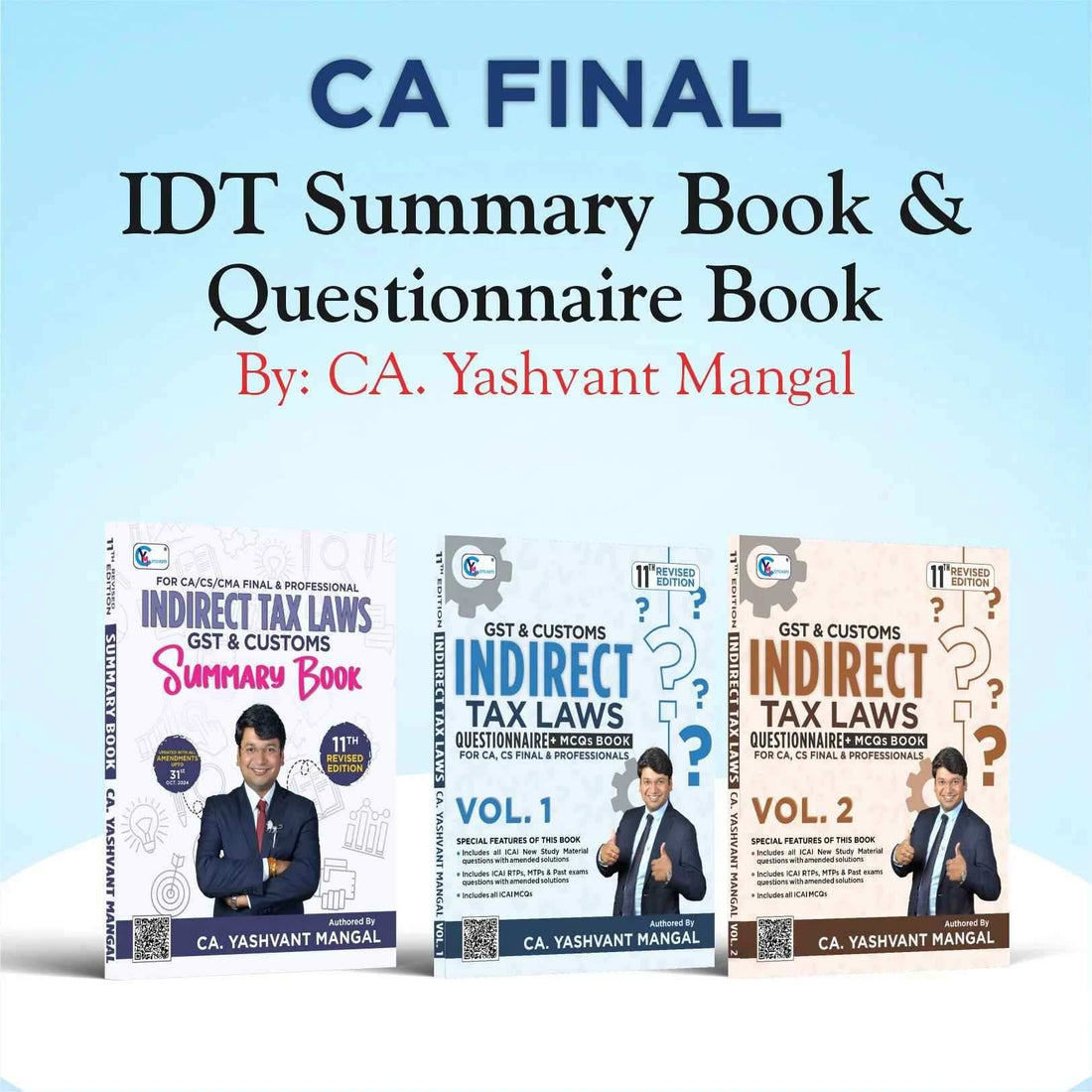  CA FINAL IDT Summary + Questionnaire Book (11th Edition) Combo by CA Yashvant Mangal For May 25 & Nov. 25