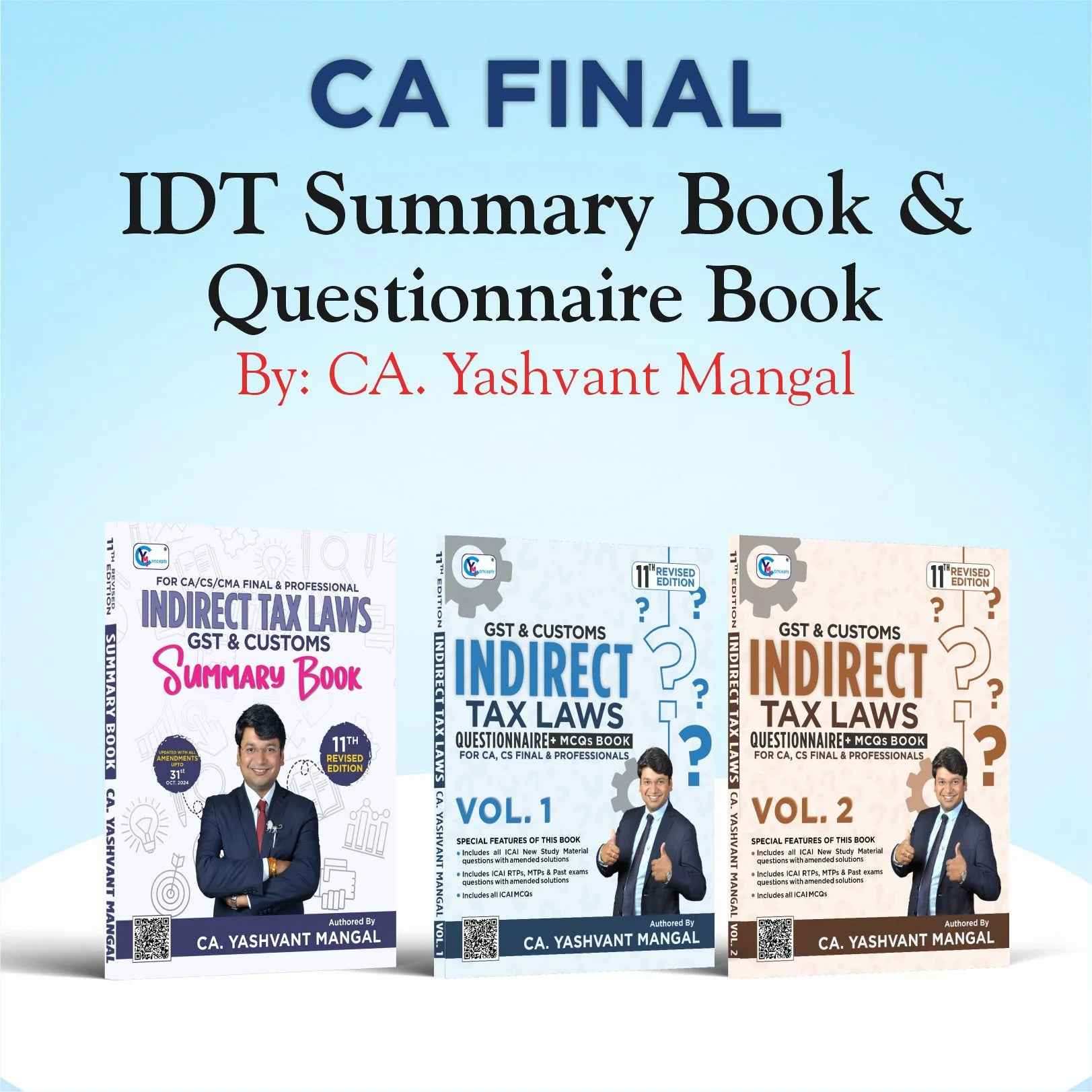  CA FINAL IDT Summary + Questionnaire Book (11th Edition) Combo by CA Yashvant Mangal For May 25 & Nov. 25