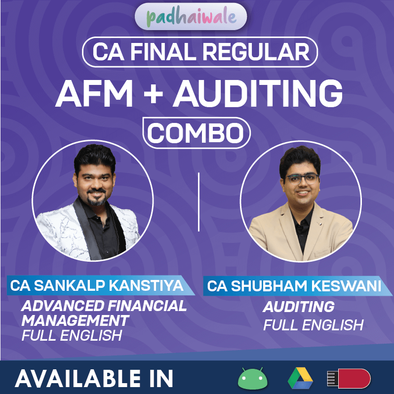 CA Final AFM and Audit English Regular Combo Online Classes for ICAI by Sankalp Kanstiya and Shubham Keswani