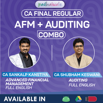 CA Final AFM and Audit English Regular Combo Online Classes for ICAI by Sankalp Kanstiya and Shubham Keswani