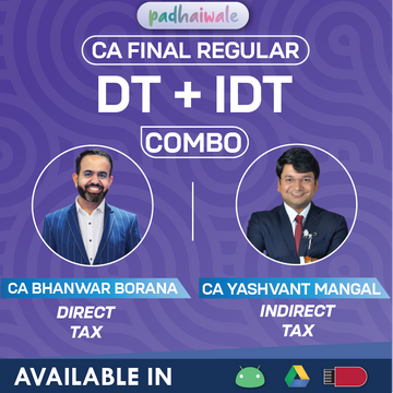 CA Final Direct Tax and Indirect Tax Regular Combo Online Classes with exam-focused preparation by Bhanwar Borana and Yashvant Managal for ICAI