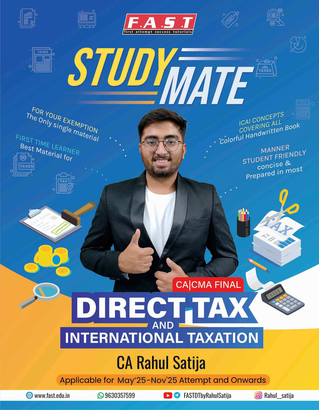 CA Final Direct Tax (DT) & International Taxation Study Mate by CA Rahul Satija