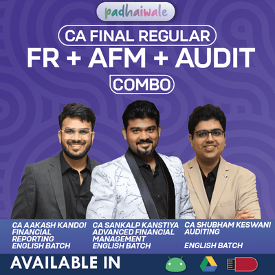 CA Final Financial Reporting Audit and AFM English Regular Combo Classes and Study Material by CA Aakash Kandoi CA Shubham Keswani and CA Sankalp Kanstiya for ICAI