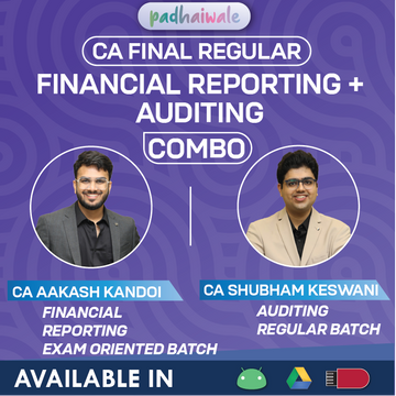 CA Final FR FastTrack and Audit Regular Combo Online Classes by CA Aakash Kandoi and CA Shubham Keswani for ICAI