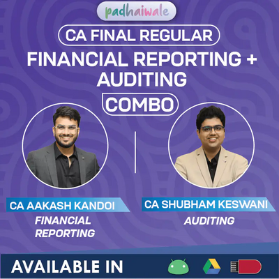 CA Final Financial Reporting and Auditing Regular Combo Online Classes by CA Shubham Keswani and CA Aakash Kandoi for ICAI