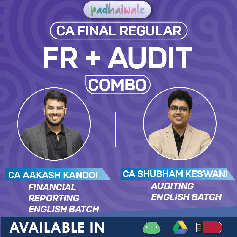 CA Final Financial Reporting and Audit English Regular Combo Classes and Study Material by CA Shubham Keswani and CA Aakash Kandoi for ICAI