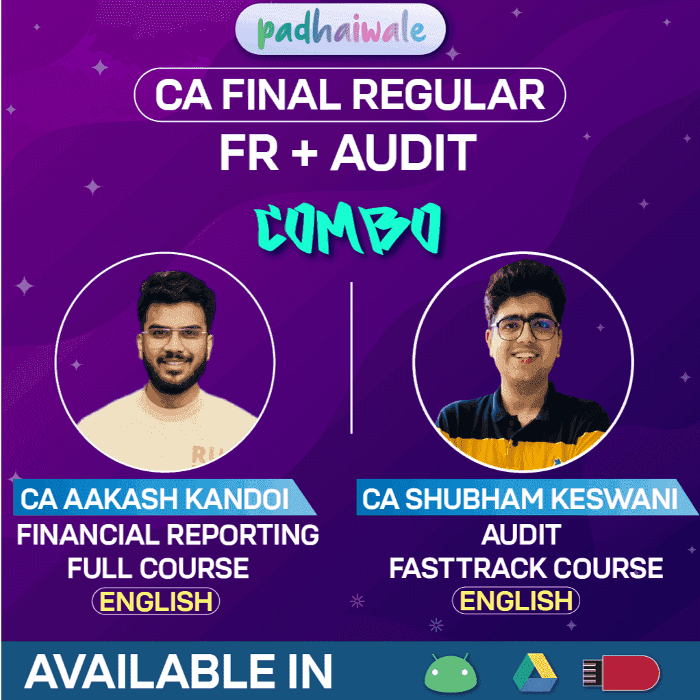CA Final FR (Regular) + Audit (Exam Oriented FastTrack Batch) (Full English) Combo by CA Aakash Kandoi & CA Shubham Keswani
