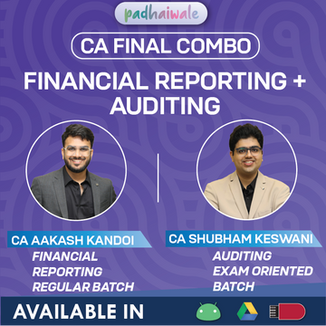 CA Final FR Regular + Audit FastTrack Combo Online Classes by CA Aakash Kandoi and CA Shubham Keswani for ICAI Exam
