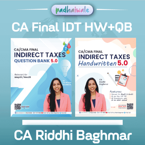 CA Final IDT (Handwritten + Question Bank) Printed Books by CA Riddhi Baghmar