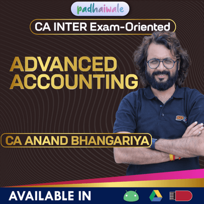 Revise CA Inter Advanced Accounting with CA Anand Bhangariya. Exam-oriented batch focused on ICAI questions, adjustments and scoring practice.