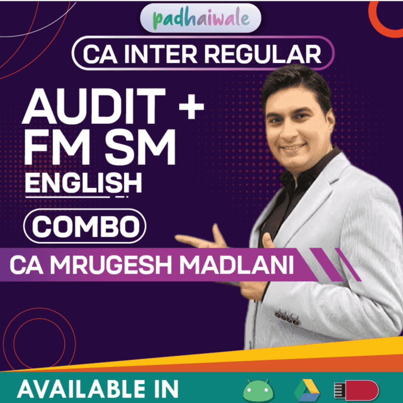 CA Inter Audit + FM SM (Only English) Combo Regular Batch by CA Mrugesh Madlani
