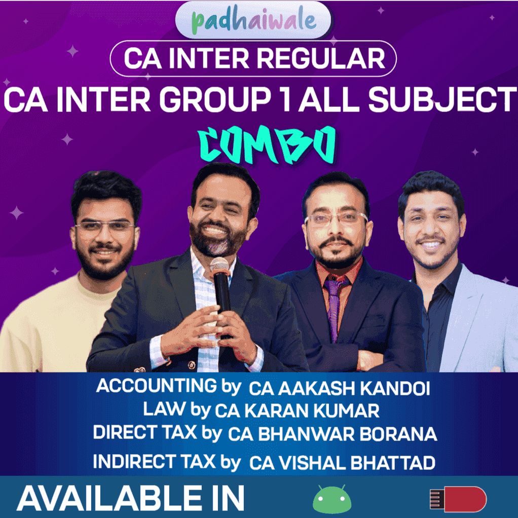 CA Inter Group 1 All Subject Combo by CA Aakash Kandoi, CA Karan Kumar, CA Bhanwar Borana, & CA Vishal Bhattad