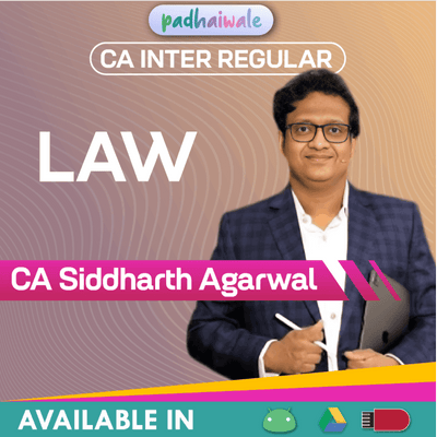 CA Inter Law 2.0 Regular Batch by CA Siddharth Agarwal – Updated ICAI Law Syllabus with Case Laws & Conceptual Learning