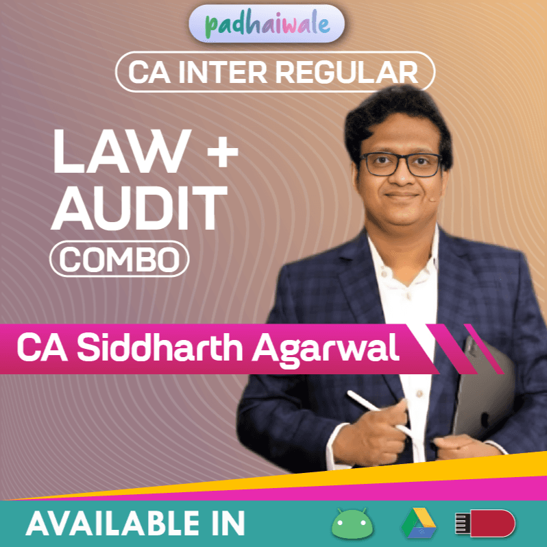 CA Inter Law + Audit Combo Regular Batch by CA Siddharth Agarwal