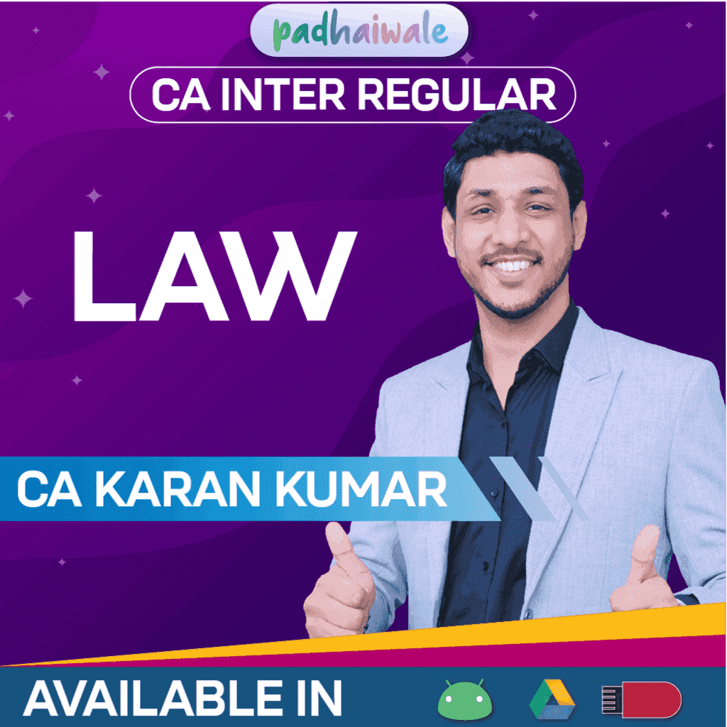 CA Inter Law Regular Batch by CA Karan Kumar – Complete Corporate & Other Laws coverage as per ICAI Syllabus with Practical Insights