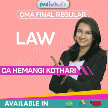 CMA Final Corporate and Economic Laws Regular Batch by CA Hemangi Kothari