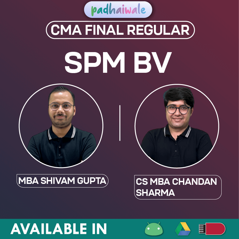 CMA Final SPM BV Regular Online Classes focused on performance management and business valuation for ICMAI exams