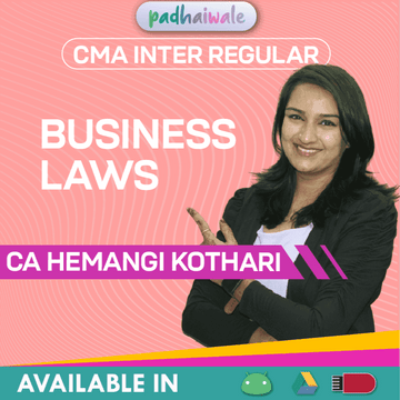 CMA Inter Business Laws and Ethics Regular Batch by CA Hemangi Kothari