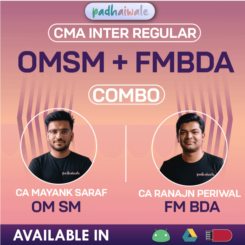 CMA Inter OM SM + FM DA Combo Regular Batch by CA Ranjan Periwal & CA Mayank Saraf
