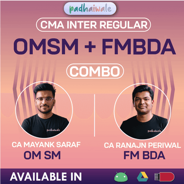 CMA Inter OM SM + FM DA Combo Regular Batch by CA Ranjan Periwal & CA Mayank Saraf