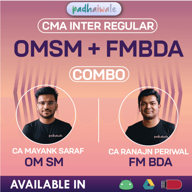 CMA Inter OM SM + FM DA Combo Regular Batch by CA Ranjan Periwal & CA Mayank Saraf