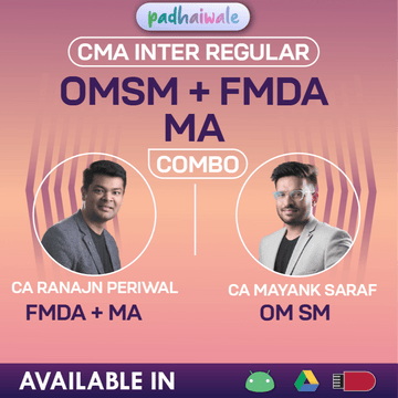 CMA Inter OM SM + FM DA + MA Classes | CA Ranjan Periwal & CA Mayank Saraf | Regular Batch