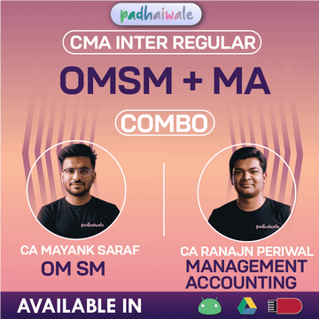 CMA Inter OM SM + Management Accounting Combo Regular Batch by CA Ranjan Periwal and CA Mayank Saraf