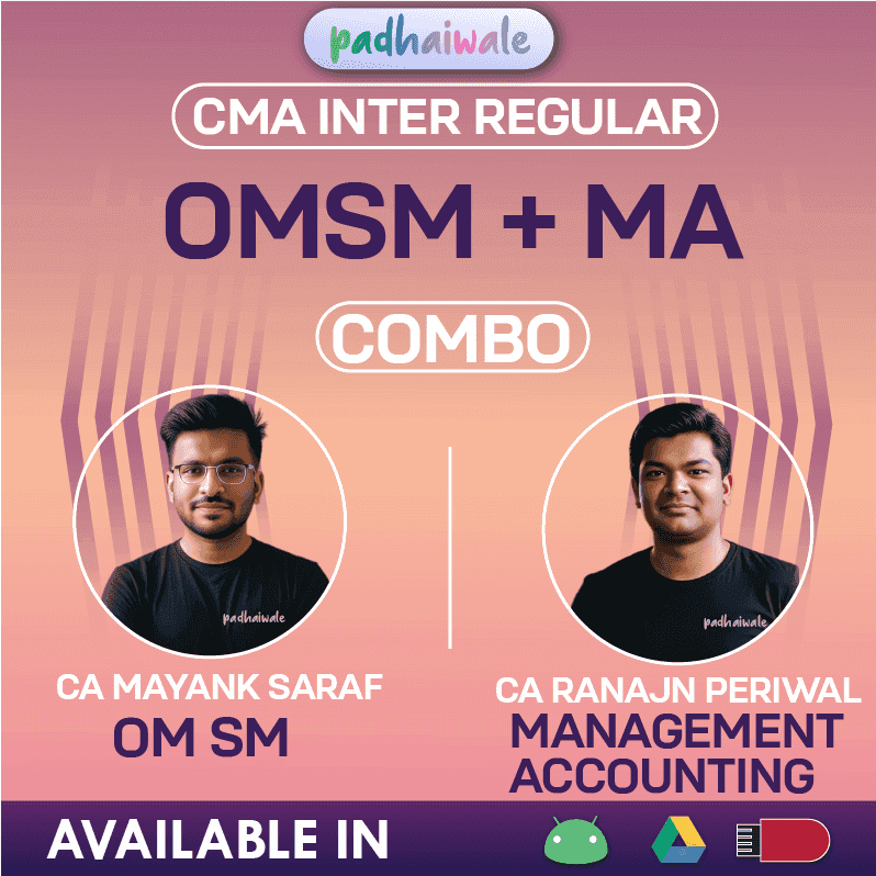 CMA Inter OM SM + Management Accounting Combo Regular Batch by CA Ranjan Periwal and CA Mayank Saraf