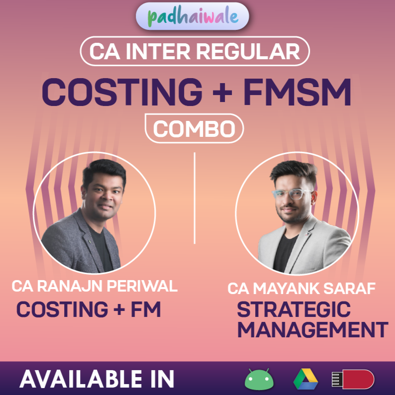 CA Inter Costing + FM SM Combo Regular Batch by CA Ranjan Periwal and CA Mayank Saraf