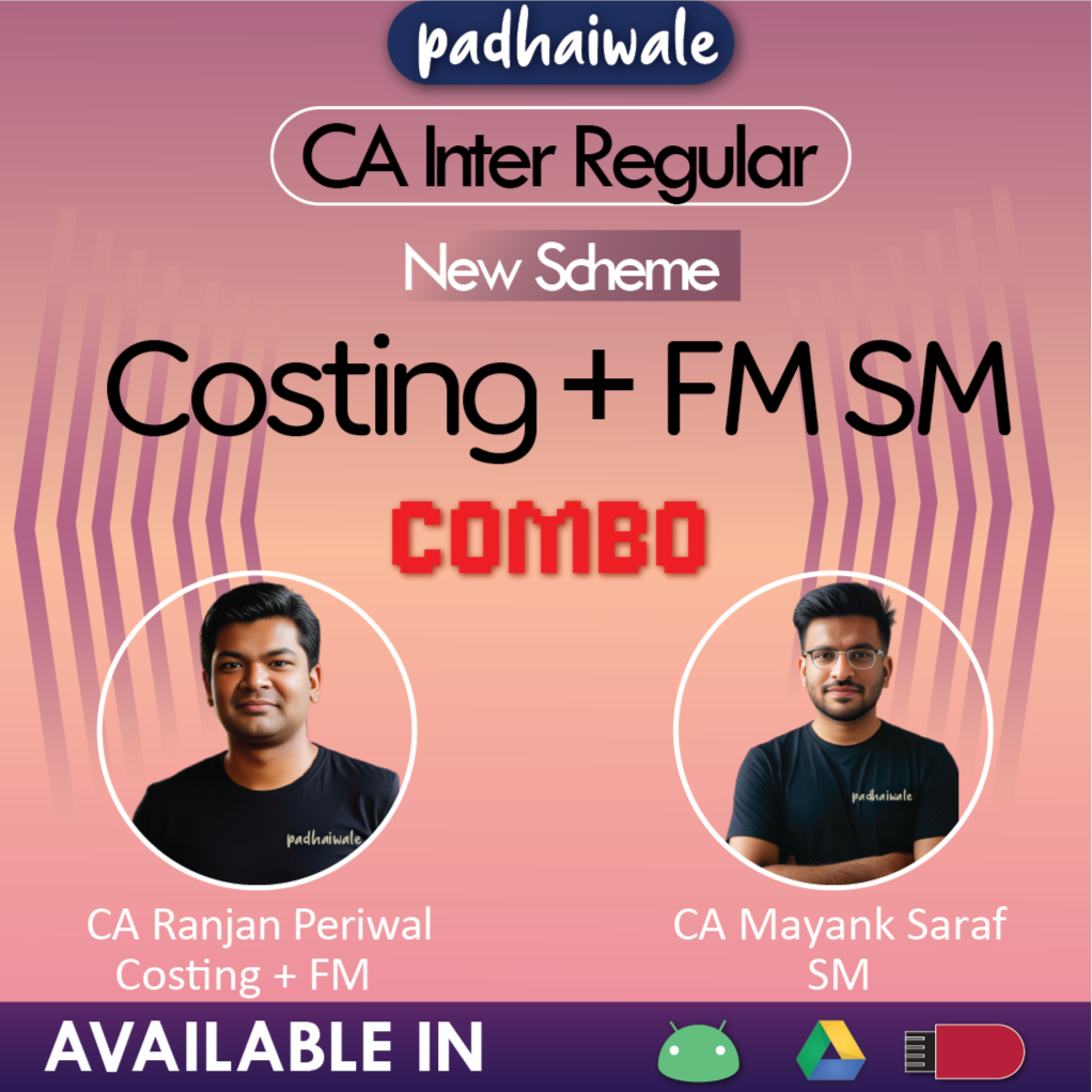 CA Inter Costing + FM SM Combo New Scheme Ranjan Periwal Mayank Saraf