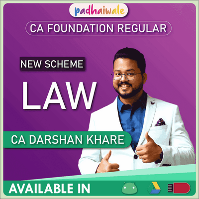 CA Foundation Law Regular Batch by CA Darshan Khare – Complete Business Law Course with Conceptual Clarity as per ICAI Syllabus