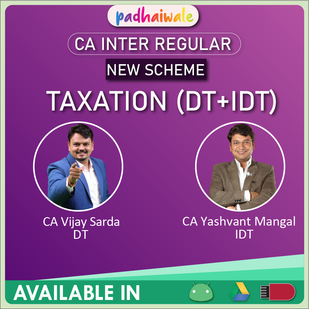CA Inter Taxation (DT+IDT) New Scheme Vijay Sarda Yashvant Mangal
