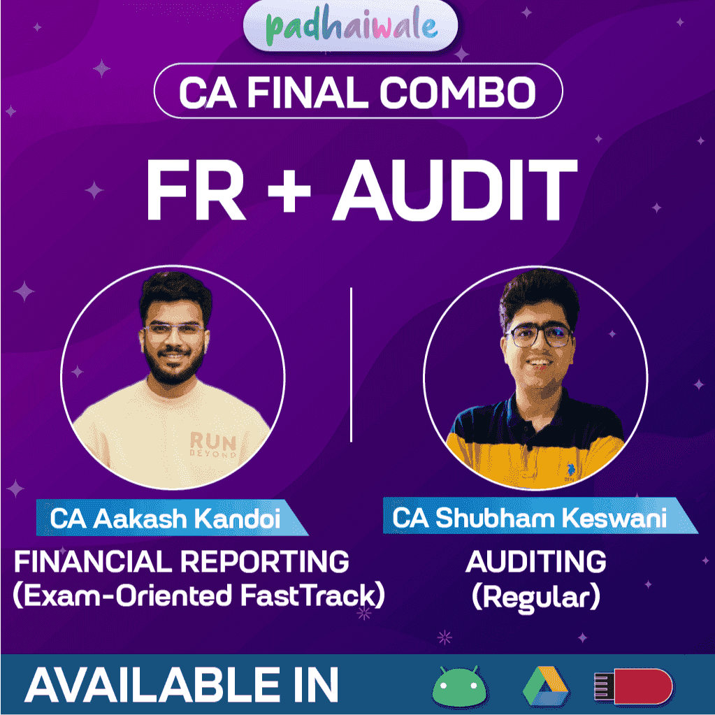 CA Final FR (Exam Oriented FastTrack Batch) + Audit (Regular) Combo by CA Aakash Kandoi & CA Shubham Keswani