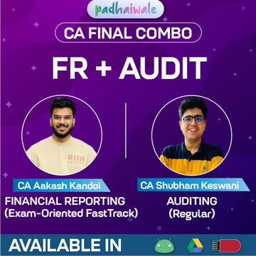 CA Final FR  (Exam Oriented FastTrack Batch) + Audit (Regular) Combo by CA Aakash Kandoi & CA Shubham Keswani