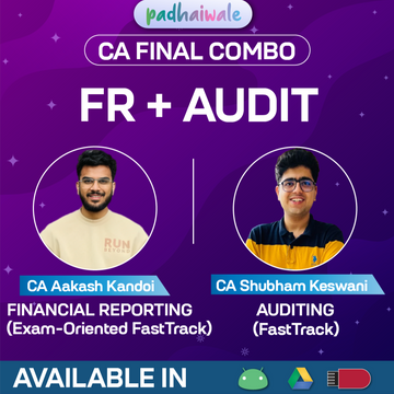 CA Final FR (Exam-Oriented FastTrack Batch) & Audit (Fastrack Batch) Combo by CA Aakash Kandoi and CA Shubham Keswani