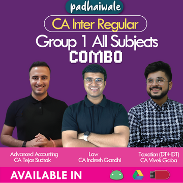 CA Inter Group 1 All Subjects Combo Live New Scheme Tejas Suchak Indresh Gandhi Vivek Gaba