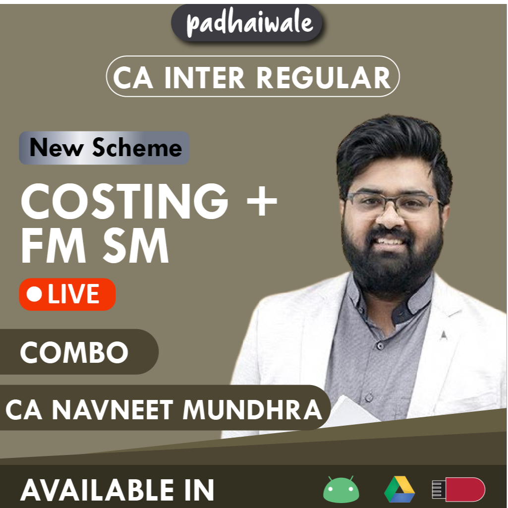 CA Inter Costing + FM SM Combo Regular Batch New Scheme by CA Navneet Mundhra