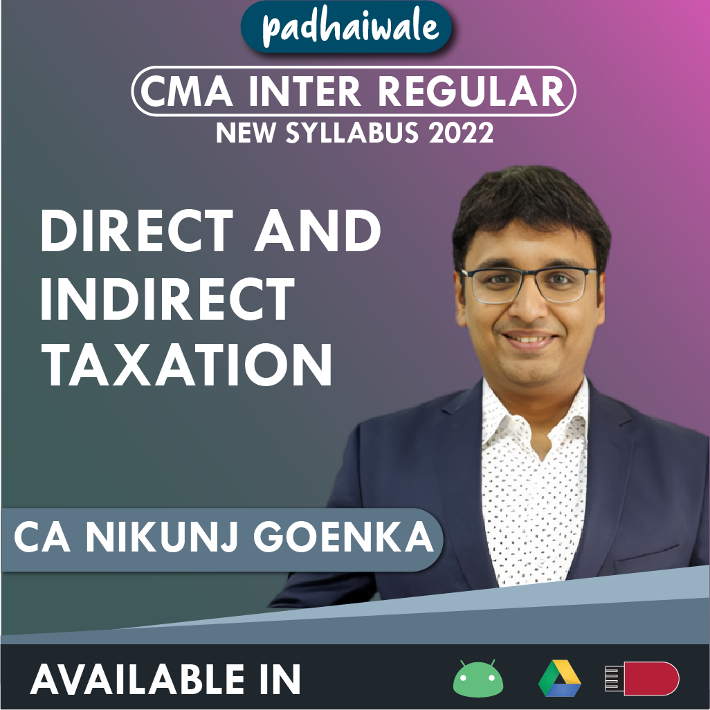 CMA Inter Direct and Indirect Taxation Nikunj Goenka