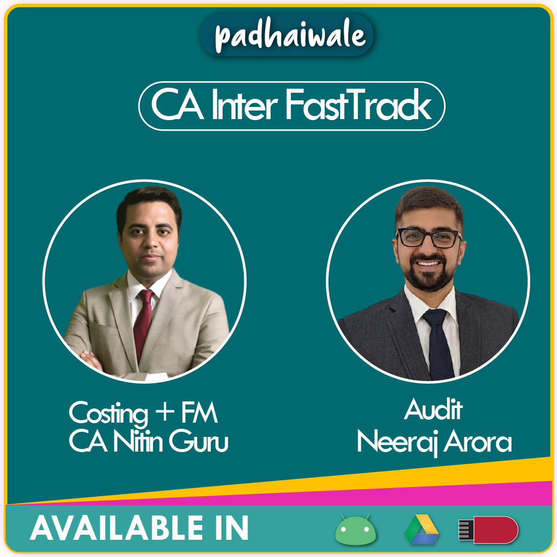 CA Inter Costing + Audit + FM Combo FastTrack Batch New Scheme by Neeraj Arora and CA Nitin Guru