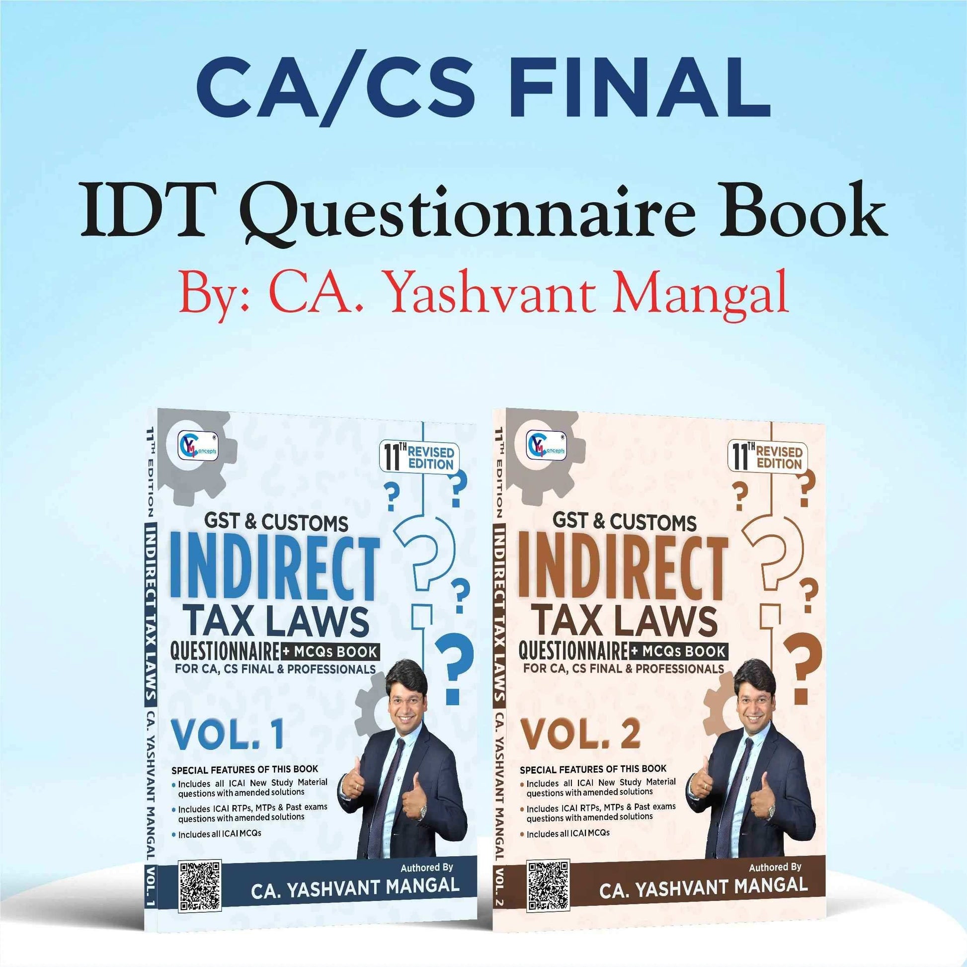 Questionnaire + MCQs Book 11th Revised Edition By CA Yashvant Mangal For May 25 & Onwards