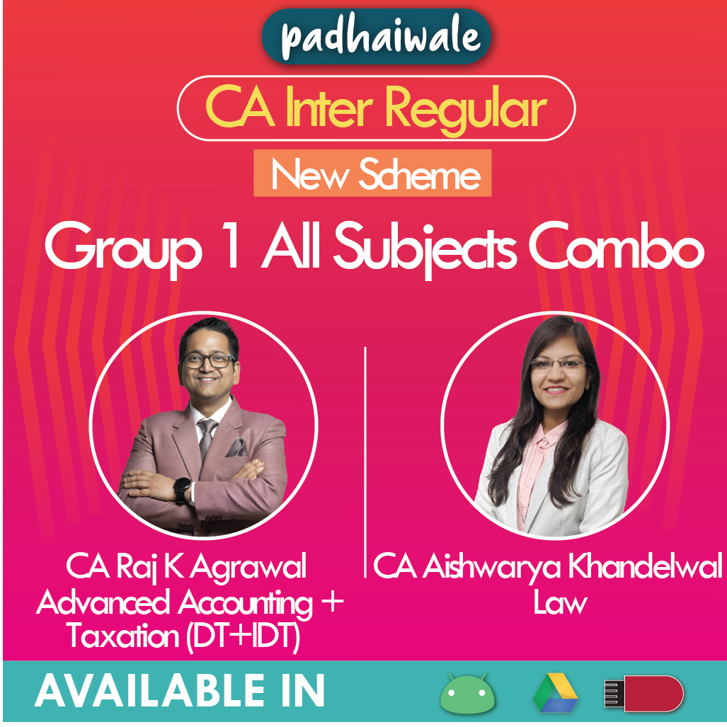 CA Inter Group 1 All Subjects Combo New Scheme Raj K Agrawal Aishwarya Khandelwal