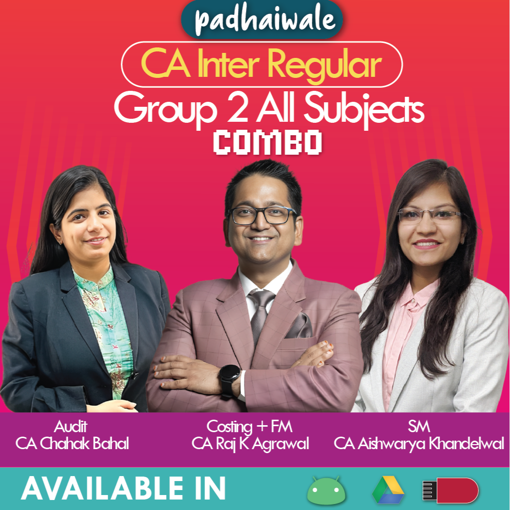 CA Inter Group 2 All Subjects Combo New Scheme Raj K Agrawal Aishwarya Khandelwal Chahak Bahal