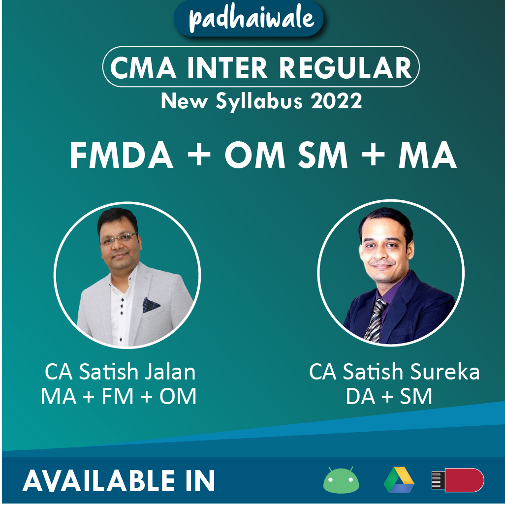CMA Inter FMDA + OM SM + MA Combo Satish Jalan Satish Sureka